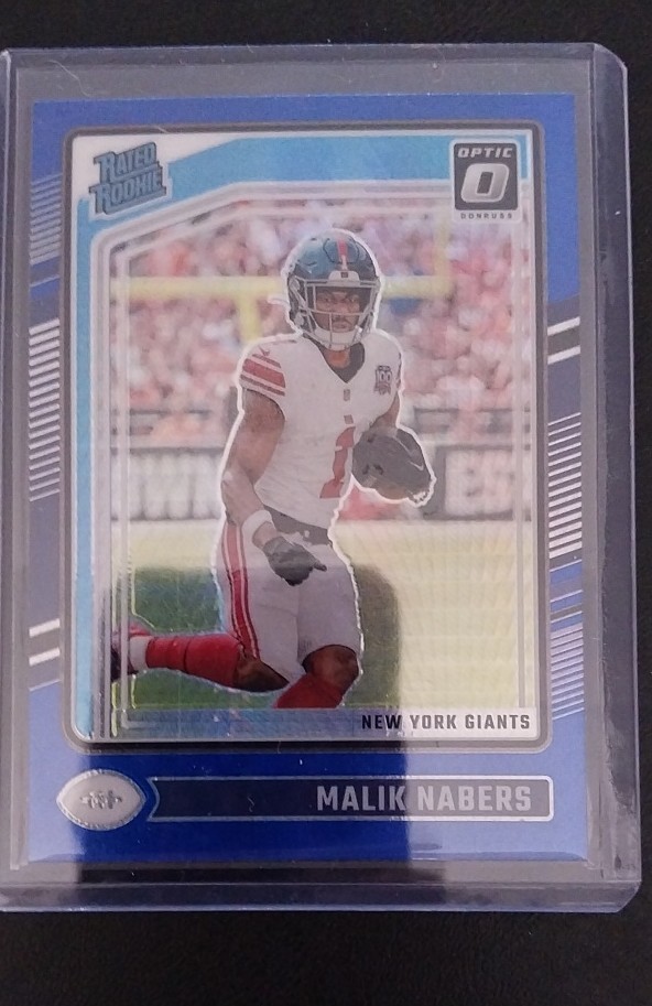 2024 Panini Donruss Optic - Rated Rookie Malik Nabers #271 Blue Hyper Prizm (RC)