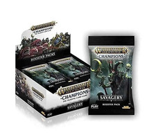 WARHAMMER AGE OF SIGMAR CHAMPIONS WAVE 3 SAVAGERY SEALED BOOSTER BOX 24 PACKS