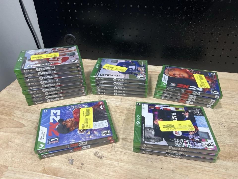 LOT 24 NEW SEALED XBOX SERIES X & ONE SPORT GAMES (Madden, WWE, Racing, FIFA) - Image 3 of 4
