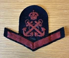 ROYAL NAVY WW2 PETTY OFFICER CLOTH BADGE & STRIPE FOR No2 UNIFORM JACKET