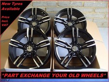 19" Black Polished Alloy Wheels Fit BMW 3 Series E90 F30 F31 4 5 Series F10 F11