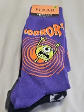 Pixar Monsters Inc. Mike Wazowski  Sully  Boo 3 Pairs Crew Socks SZ 6-12 NEW