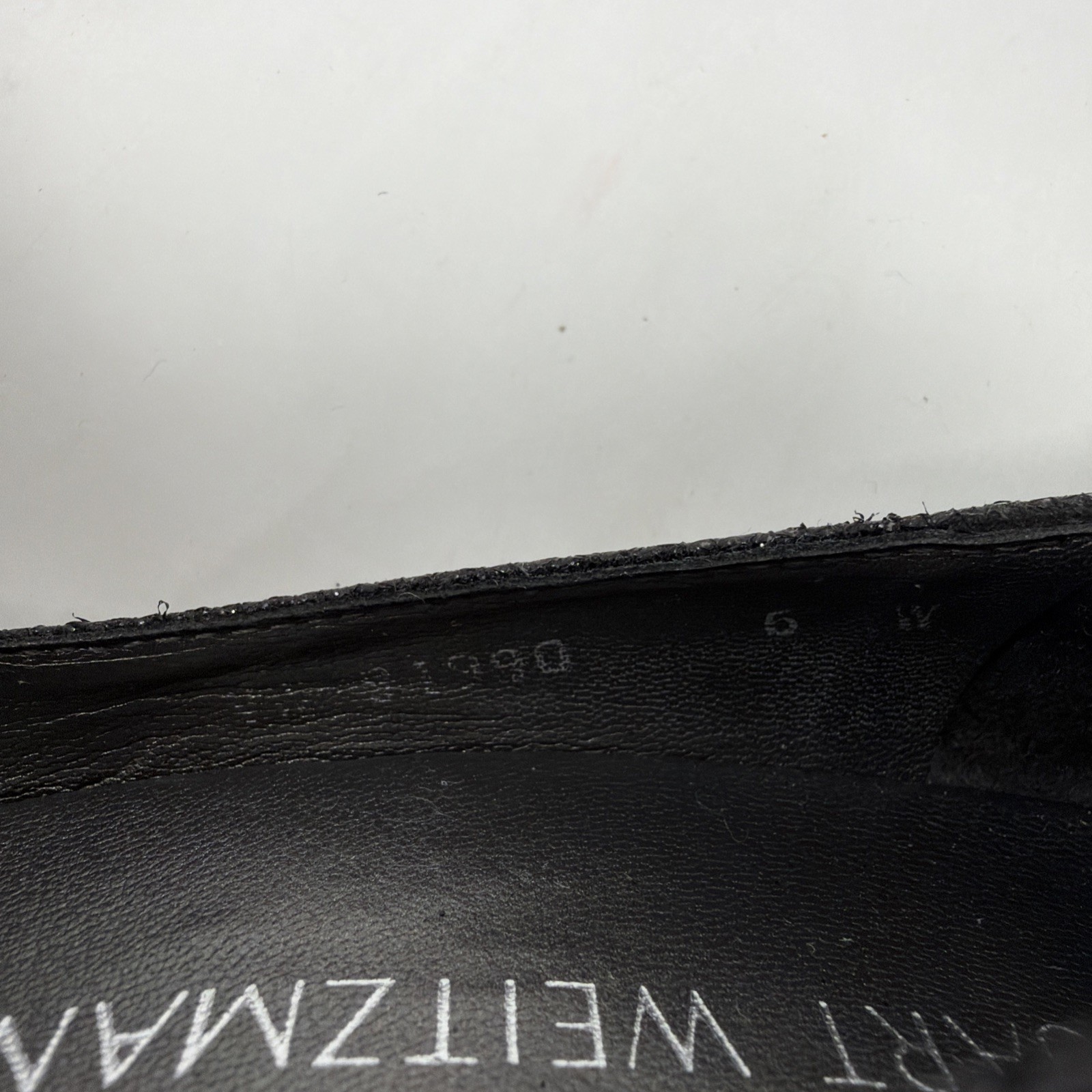 Stuart Weitzman Black Textured Open Peep Toe Heel… - image 13