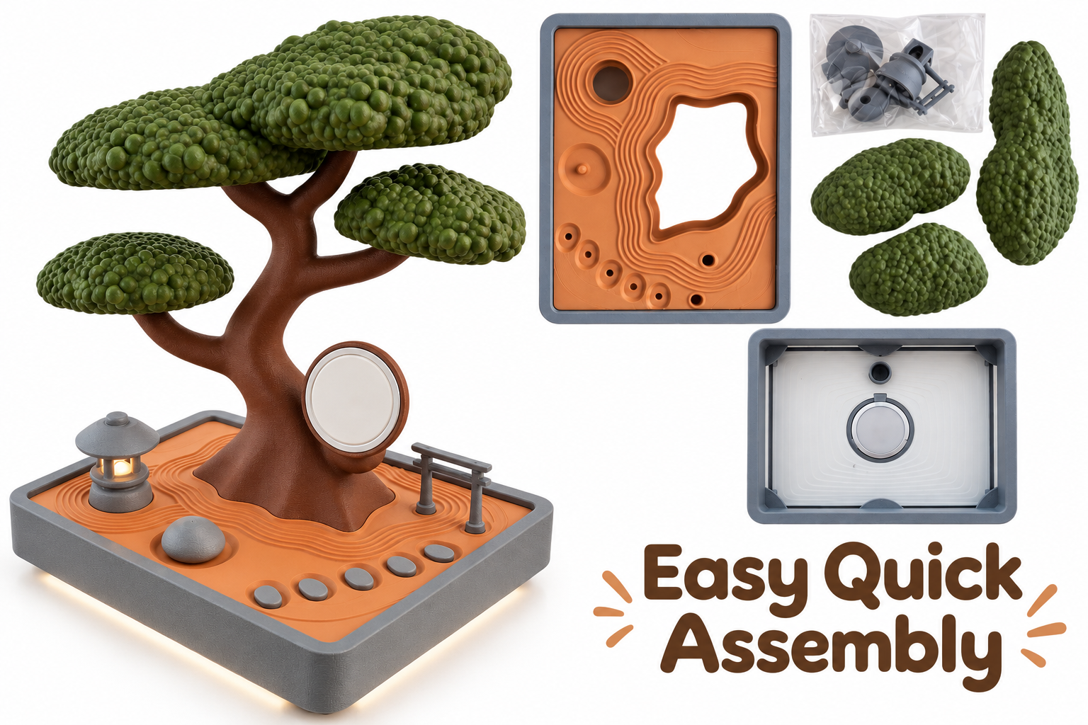 iPhone Duo Bonsai MagSafe Charging Dock Apple Watch Zen Garden Light 3D ...