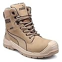 PUMA Men's Conquest Waterproof Composite Toe EH Zip Industrial Shoe,, Stone