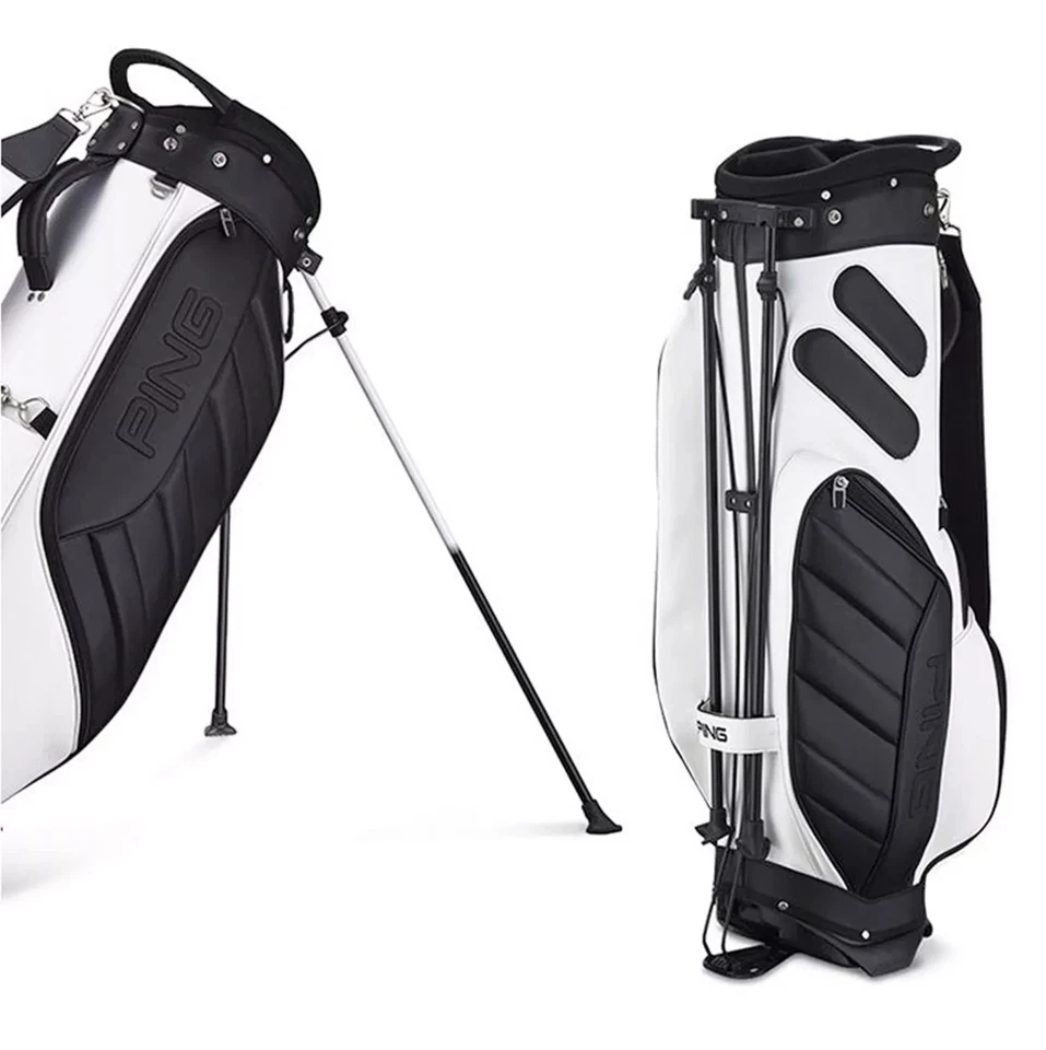 Ping 2023 Stand T20 Mens Golf Bag 9 Inch 4 Way Divider Lightweight White Black - Image 2 of 4