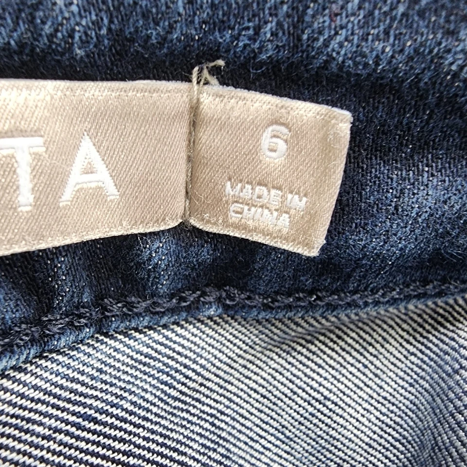 Athleta Jeans Womens 6 Blue Overdye Dark Wash Sculptex Skinny Mid Rise Stretch - Image 4 of 4