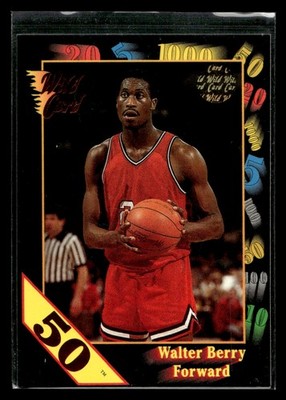 1991 Wild Card Walter Berry #62 St. John's Red Storm 50 Stripe