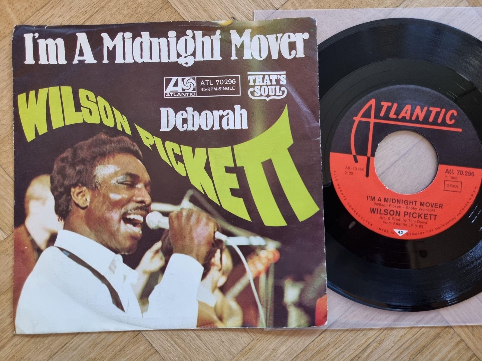 7"" Single Wilson Pickett - I'm a midnight mover Vinyl Germany