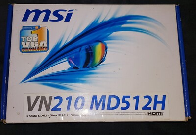 Grafikkarte MSI Nvidia GeForce 210 512MB, N210-MD512H, Silent HDMI DVI VGA PCIe