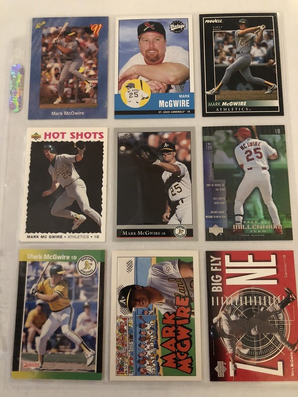 💥Mark McGwire💥89 Donruss baseball double card error Plus Others.    9 Card Lot