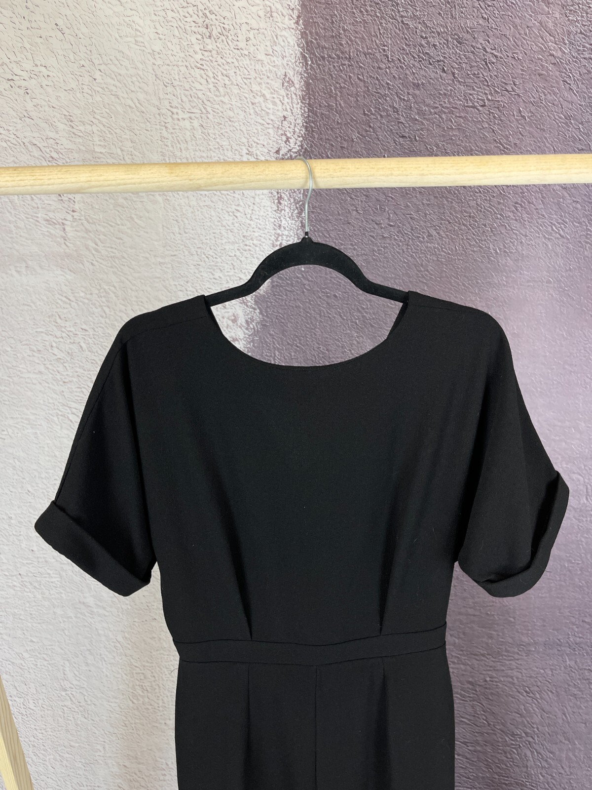 Abito midi classico classico Yves Saint Laurent vintage nero base