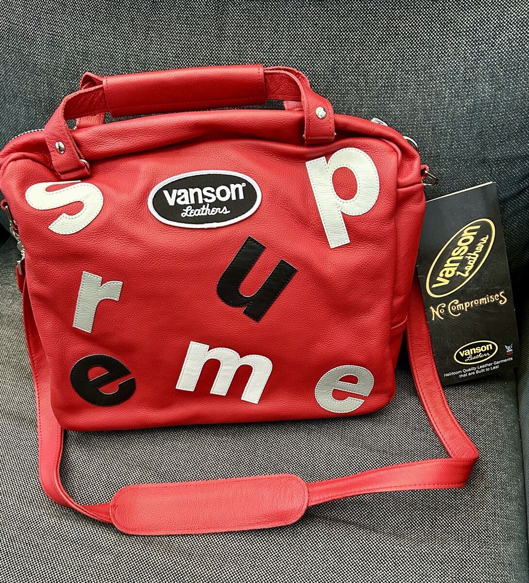 Supreme x Vanson Leather Letters Bag RARE SS20 New With Tags Supreme x Vanson Leather Letters Bag RARE SS20 New With Tags