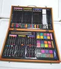 Darice Studio 71 Deluxe Art Set in Wooden Case, 80 Pieces