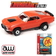 NEW Auto World Thunderjet Ok Used Cars 1970 Ford Mustang Boss 429 Orange HO