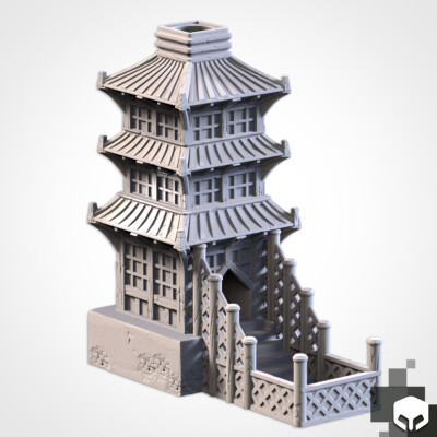 Oriental Tower Dice Tower - D&D - Wargaming