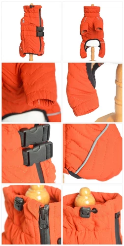 Dog Winter Coat 4 Legs Covered Windproof Waterproof Reflective Warm Dog Clothing - Picture 9 of 65