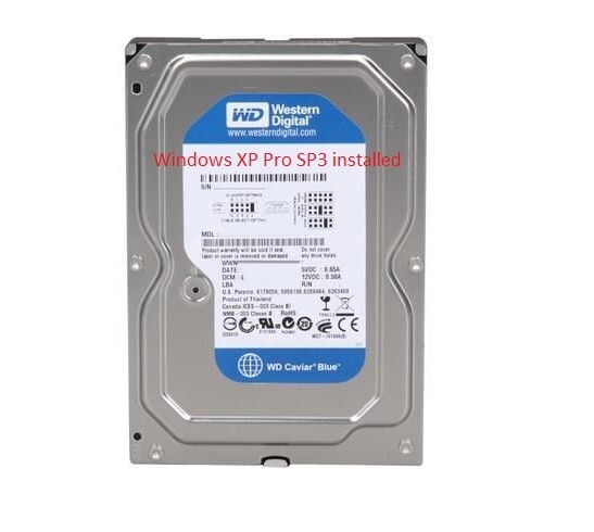 3.5'' IDE Hard drive w/ Windows XP SP3 installed for desktop