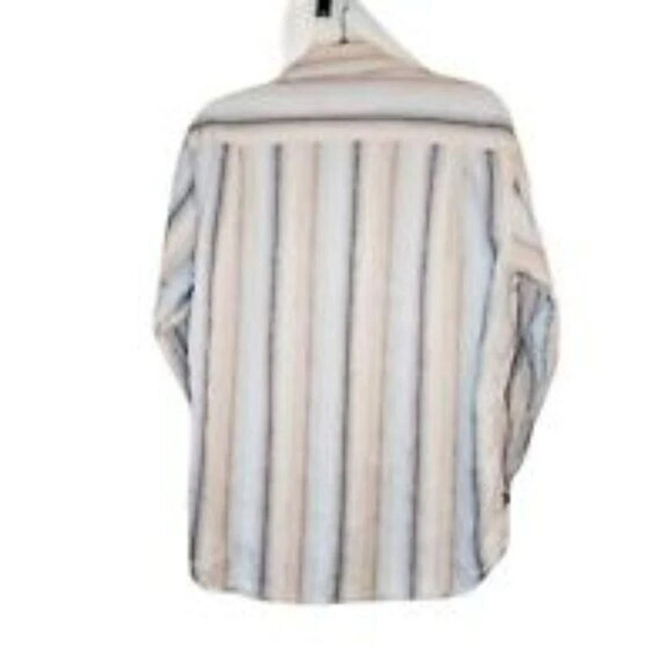 Camisa de vestir BachRach para hombre talla M multicolor a rayas manga larga con botones Foto 4 de 4