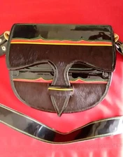 Jerico Dario Agudelo Guarnieleria Leather & Hair Hide Multi Pocket Crossbody Bag