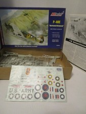 AmTech P-40E Warhawk / Kittyhawk #484602 Scale 1/48 Open Box Complete Model 2002
