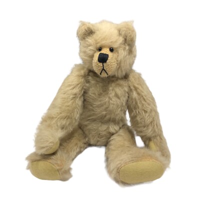 Olde Friends Bear Company Mohair 12 inches Handcrafted Poseable Light Brown