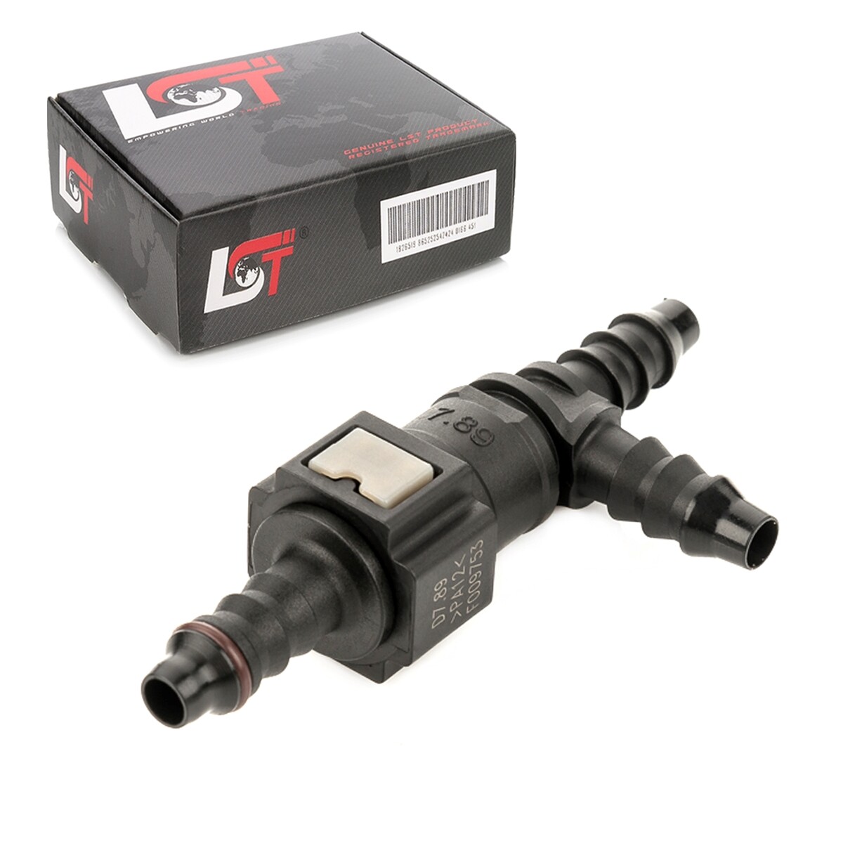 Quick release with counterpart set fuel line T-piece angle 7.89 - 8mm