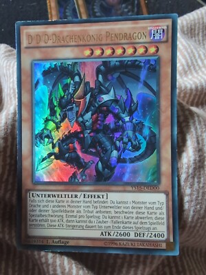 D/D/D-Drachenkönig Pendragon YS15-DED00 Ultra-Rare 1 Auflage YU-GI-OH Karte LP