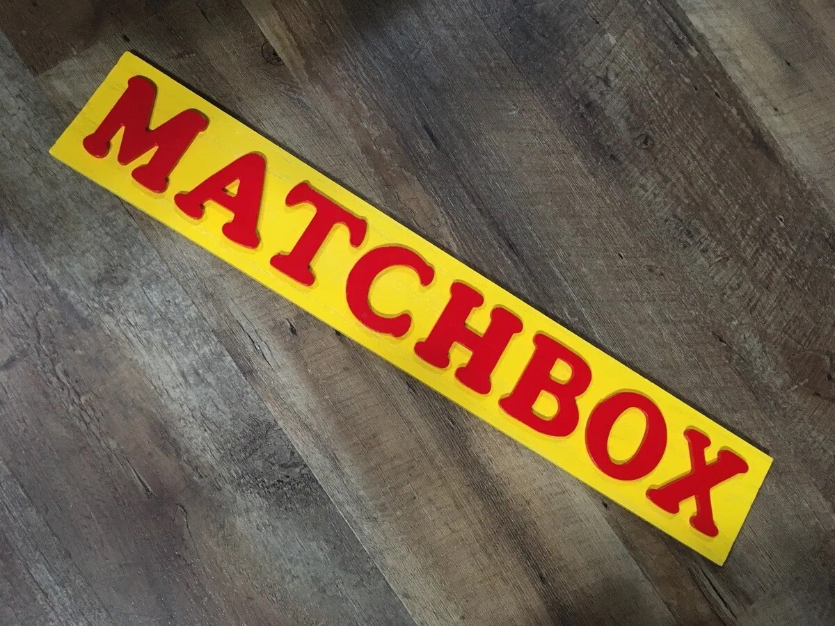 Matchbox Lesney Wooden Shop Window Display Sign Copy. Collection Gift Man Cave.