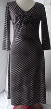 MICHAEL KORS Beautiful Brown & White Polka Dot V-Neck Career Dress Size 2 EUC
