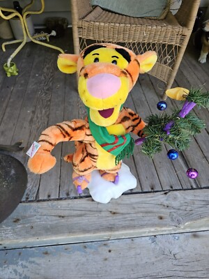 Disney Tigger 22'' Animated Christmas Motion Vtg 1996 Pooh Telco READ Tag