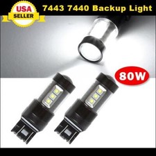 2x 7505 992 W21w Backup Light Reverse Lamps 80w Cree Led Bulb For Chevrolet