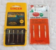 NEW Lot of 2 Singer Premium Ball Point Yellow Band Sewing Machine Needles - 2045