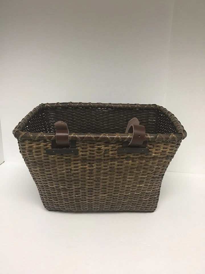 Bicicleta Toto Basket Retrospec 1731 tecido de bengala retangular mancha escura NOVA - Imagem 3 de 4