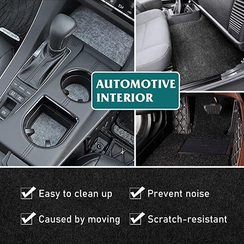 Black/Gray Underfelt Carpet for Speaker,Sub Box Carpet Felt Liner Upholstery - Picture 6 of 23