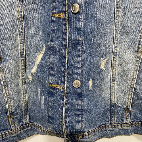 Stradivarius Denim Wear Jacket M, Stress Look, New - Picture 6 of 8