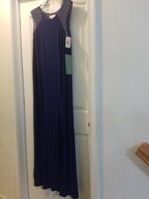 Blue plus size evening dress