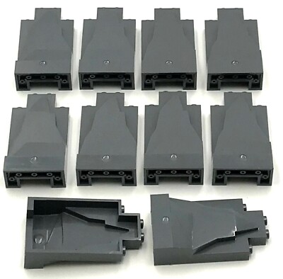 Lego 10 New Dark Bluish Gray Rock Panel 2 x 4 x 6 Castle Wall Pieces