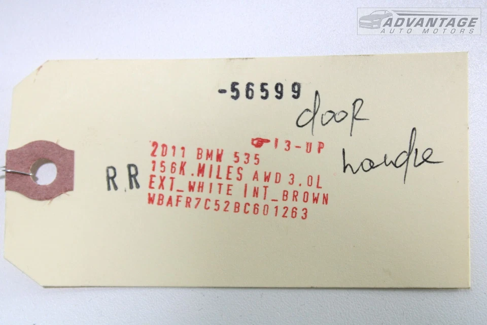 BMW 535I F10 2011-2016 panel de puerta del lado del pasajero trasero derecho tirador OEM Foto 4 de 4