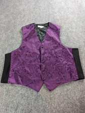 Vesuvio Napoli in Italy Vest Men's XL Formal Purple Paisley