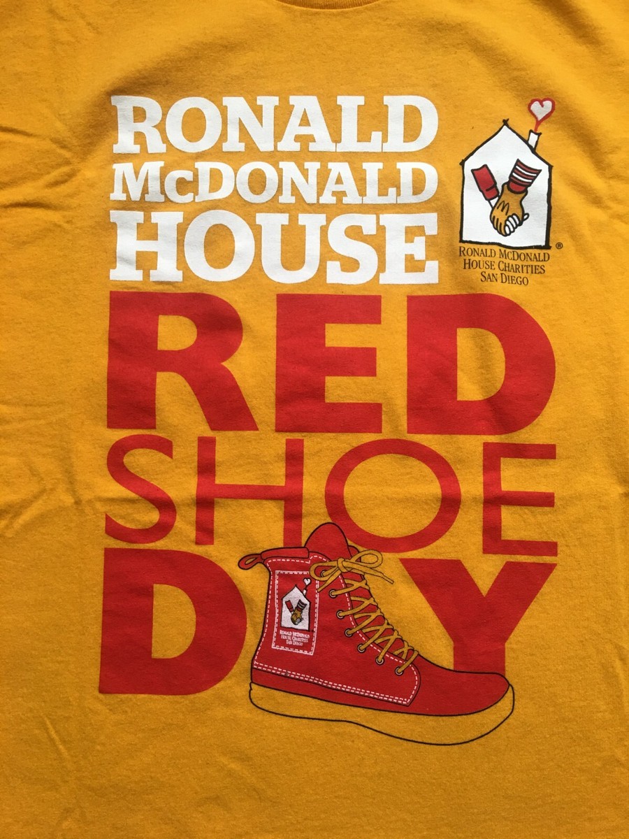 Ronald McDonald house shirt-red shoe day-McDonald's restaurant-hamburger