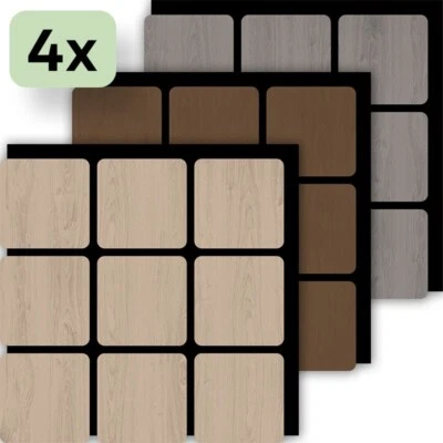 MARKENLOS Akustikpaneel Block 4er-Set - verschiedene Farben | Schallabsorption, Lärmschutz