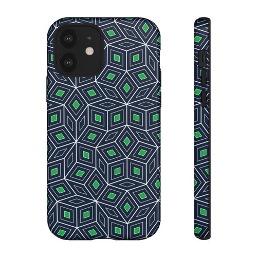 Blue & Green Penrose Phone Case - Tough Style - iPhone 12, Samsung Galaxy S20 - Picture 5 of 15