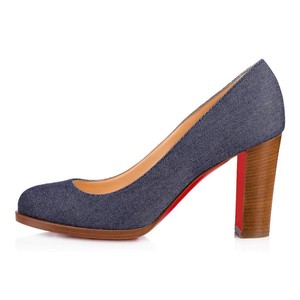 christian louboutin denim heels