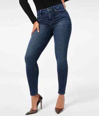 Good American Good Legs High Rise Skinny Jeans Zip Stretch