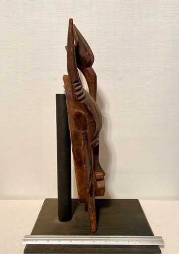 Vintage African Senufo Kpelie Hand Carved Wood Mask from Cote d'Ivoire - Picture 3 of 4