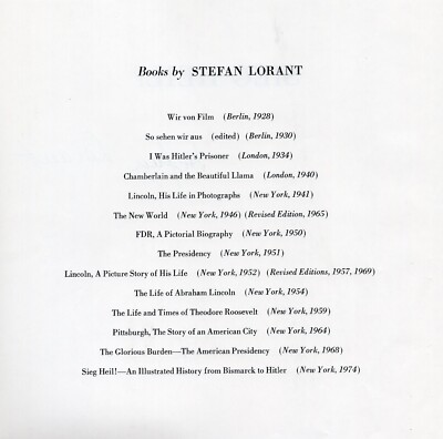 Author STEFAN LORANT hand-signed book page | eBay