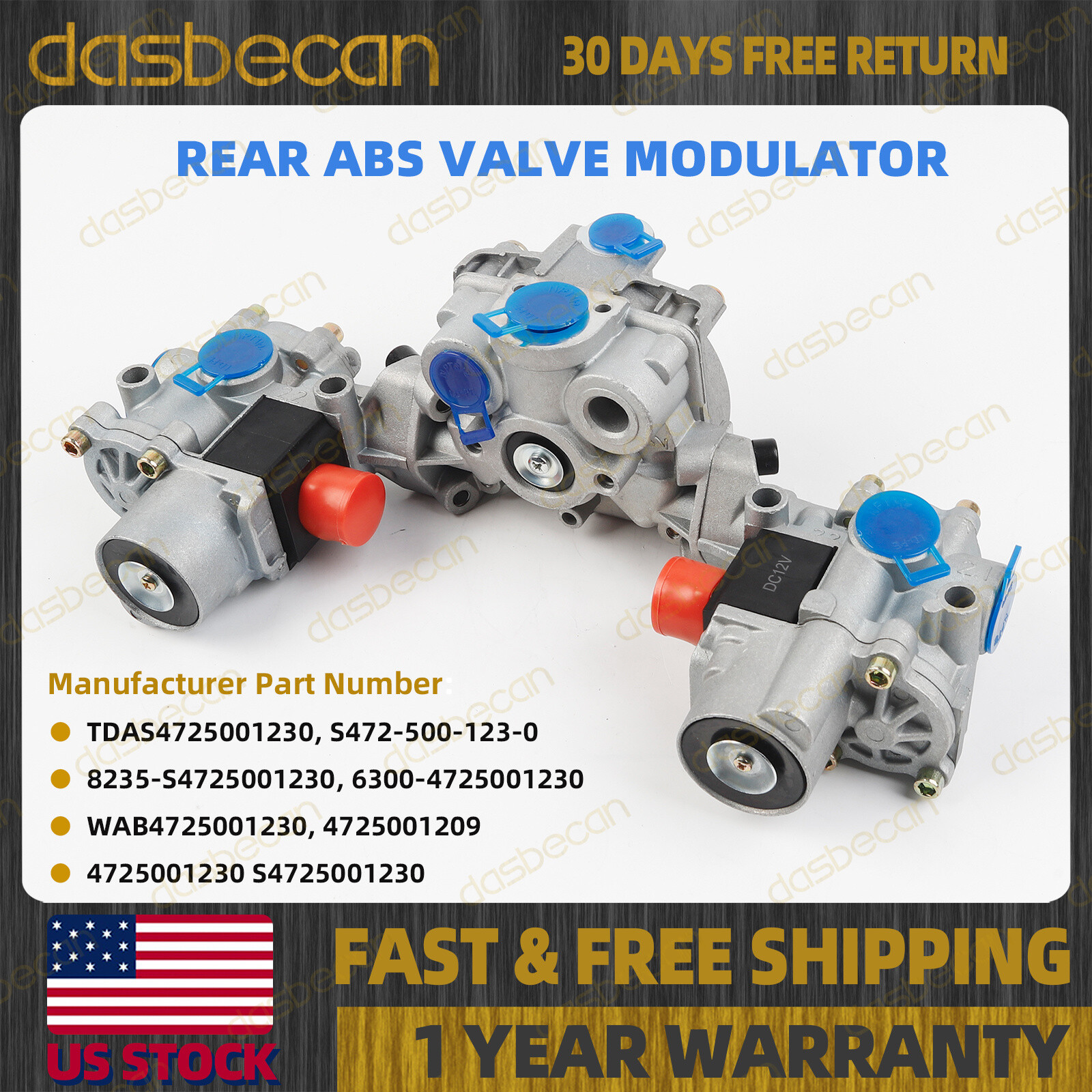 Rear ABS Valve Modulator Package For Wabco 4725001230 S4725001230