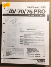 Yamaha AV-70 AV-75 PRO Amplifier Service Manual Original 