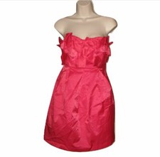 Jumblin' Joe Hot Pink Juniors Strapeless Corset Bubble Hem Party Dress L /M*  